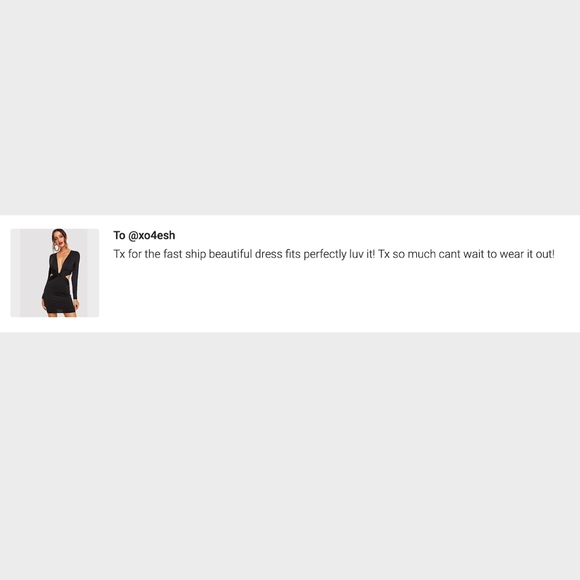 Twist Front V-Neck Bodycon Mini Dress Long Sleeve - Picture 7 of 7